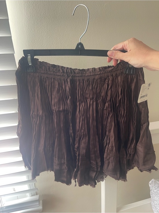 Free People Dresses & Skirts - Free People Brown Crinkled Mini Skirt